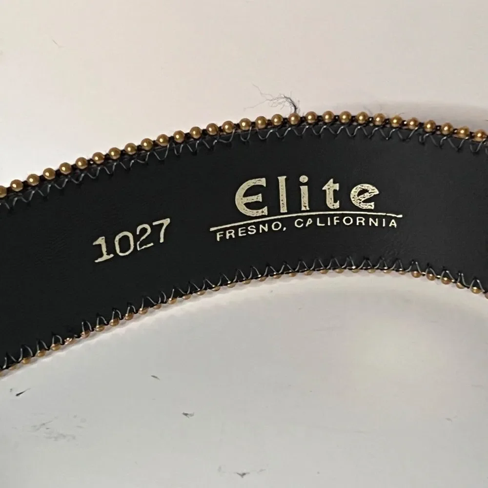 Elite Belt Womens Large Multi‎ Woven Gold Buckle Tribal Southwestern Cowgirl-M
